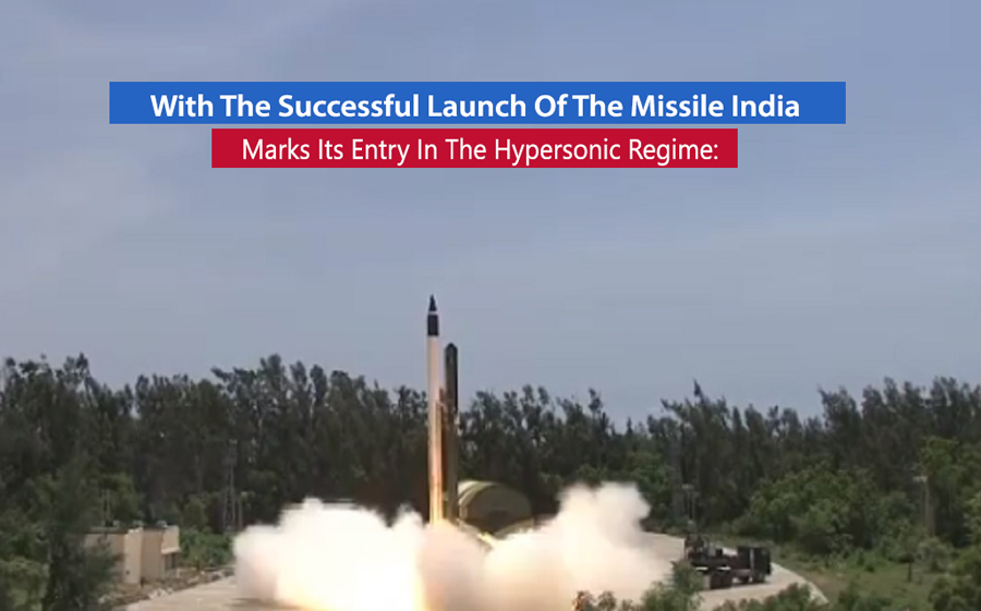 With the successful launch of the missile India marks its entry in the Hypersonic Regime: